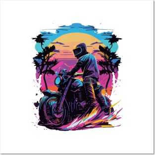 motorcycle ride Posters and Art